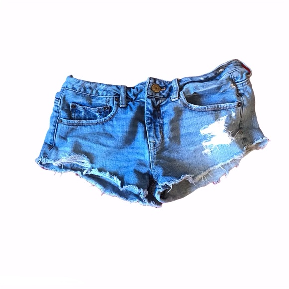 American Eagle Distressed Cutoff Denim Shorts - Picture 1 of 6